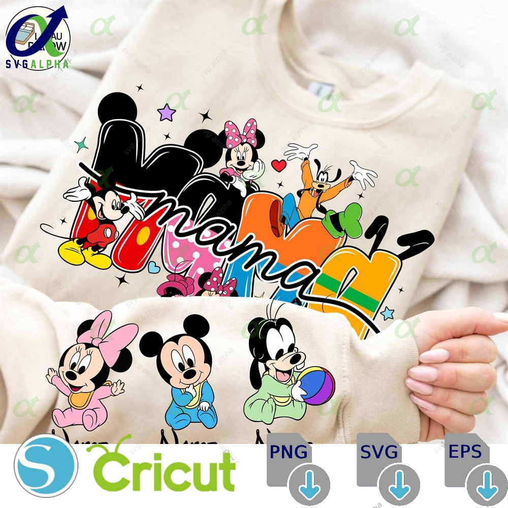 Mama Mouse Custom Png Family Vacation Retro Cartoon Bear Mom Mother S Day Gift For