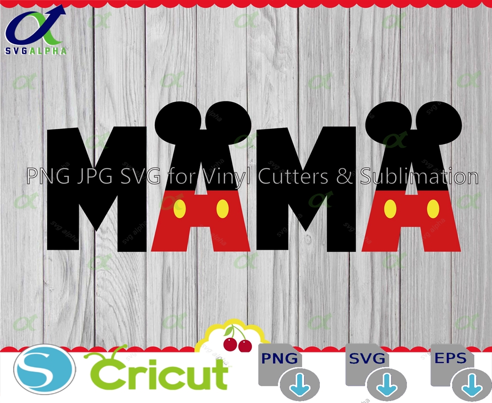 Mama Mouse Ears Svg Png Jpg Silhouette Circut Cut Files Fmsvg28