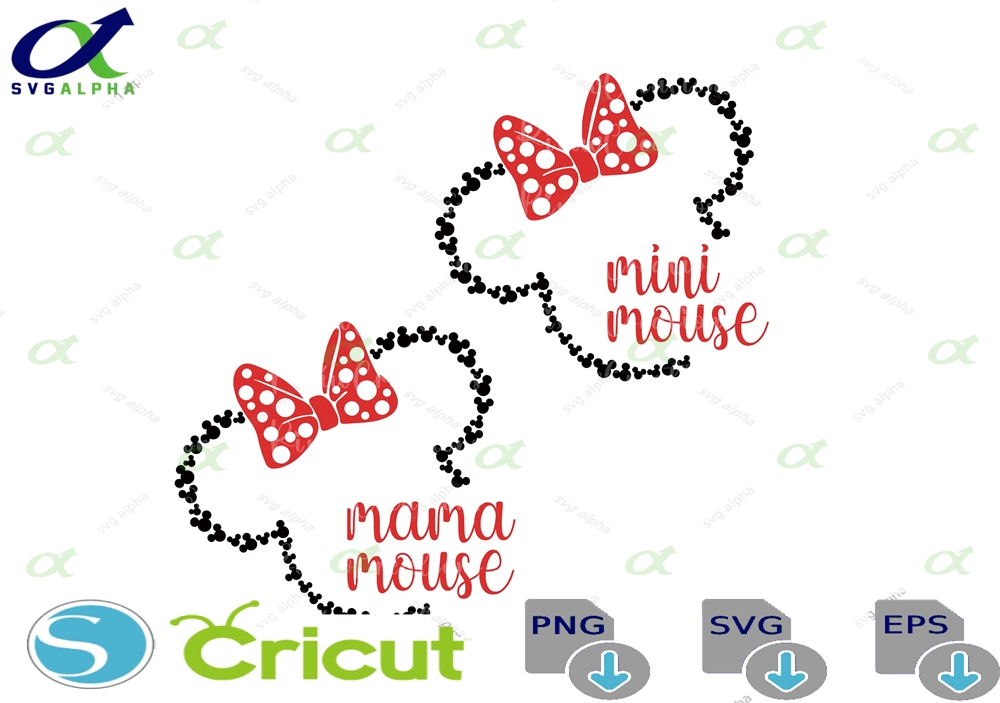 Mama Mouse Mini Png Svg For Cricut Sublimation Family Matching Trip Digital File
