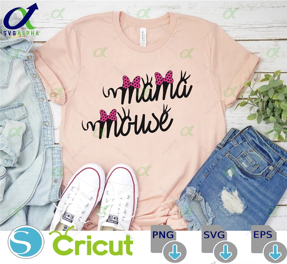 Mama Mouse Svg Family Shirt Svg Svg Files For Cricut Vinyl Cut Printable Cut File Family Vacation Svg Printable File Png Pdf Jpg