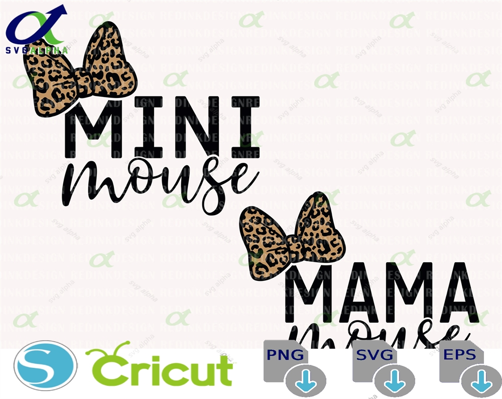 Mama Mouse Svg Leopard Bow Family Vacation Mother S Day Vacay Mode Shirt Digital Download Gift For Mom
