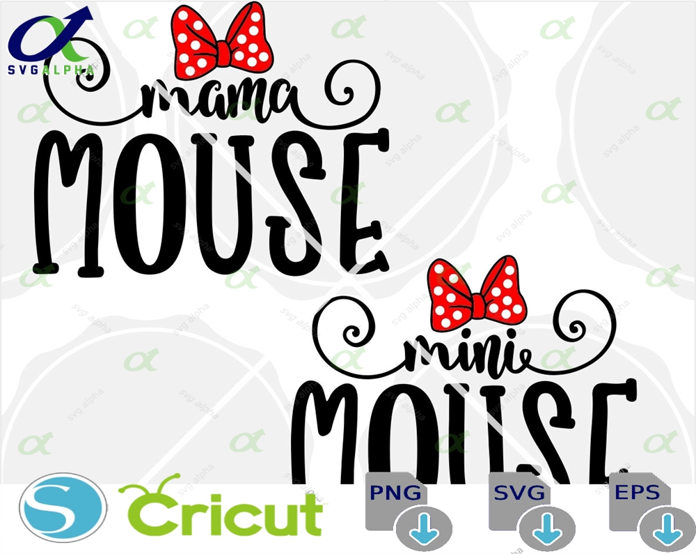 Mama Mouse Svg Original Cut File Mini Clipart Girl Matching Cutting Files For Cricut Silhouette Png Dxf Eps