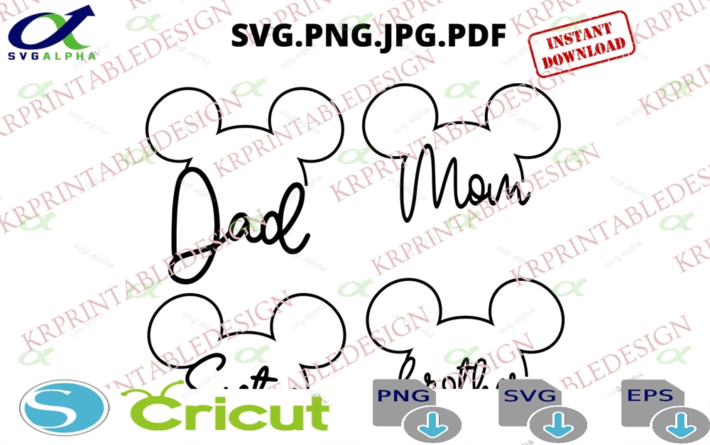 Mickey Dad Svg Minnie Mom Mouse Family Shirt Vacation Mikey