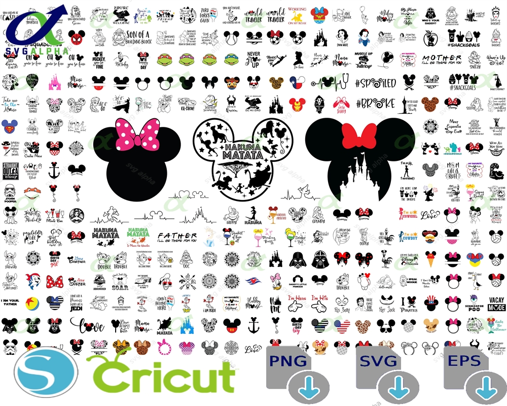 Mickey Minnie Mouse Svg Bundle Layered Head Birthday Shirt Tumbler Mug Files For Cricut Valentine