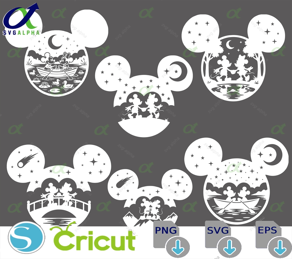 Mickey Mouse Head Svg Bundle Cruise Trip Png Digital Download