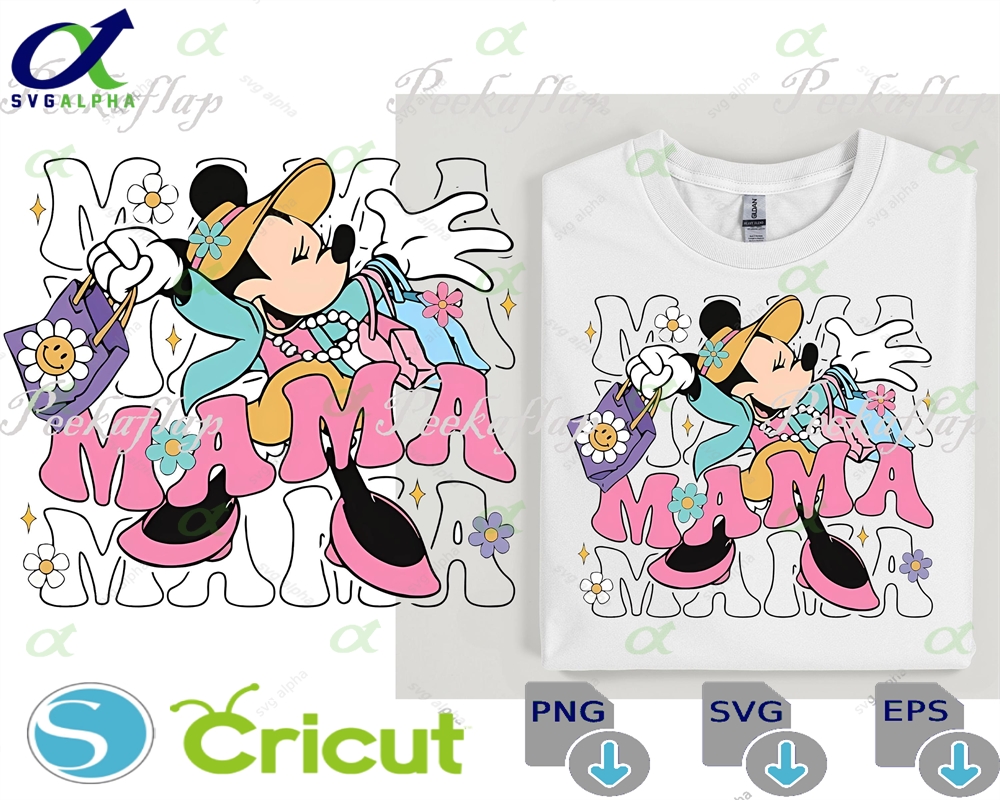 Minnie Mouse Mama Png For Birthday Craft Digital Download