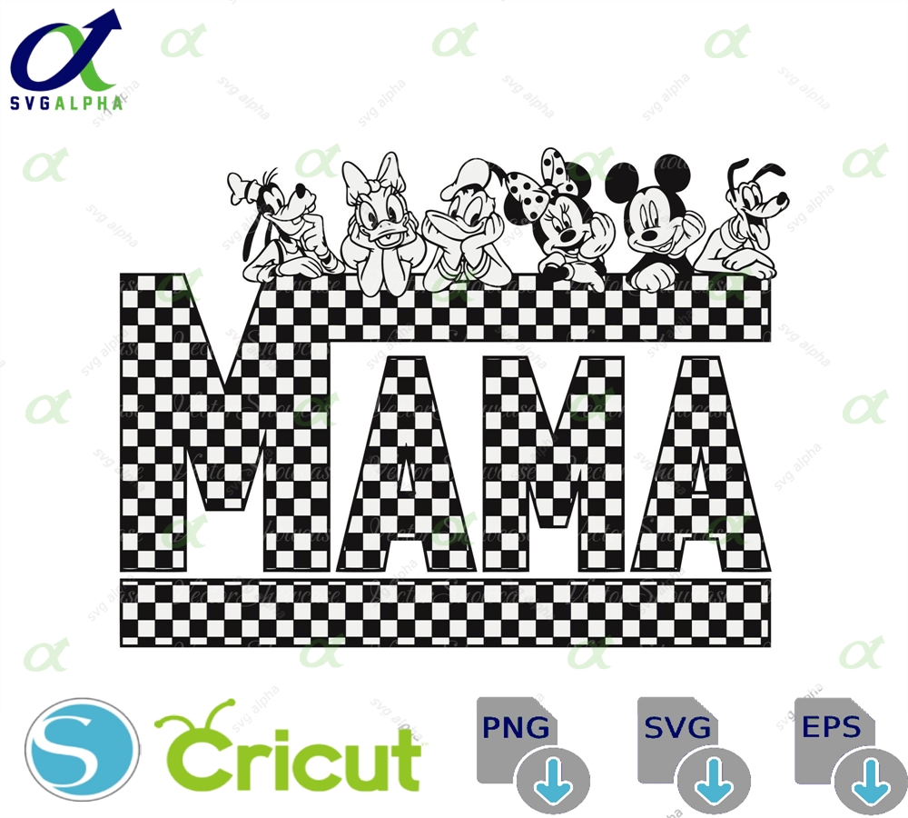 Mouse And Friends Mama Png Mom Svg For Cricut Sublimation Mother S Day Digital File