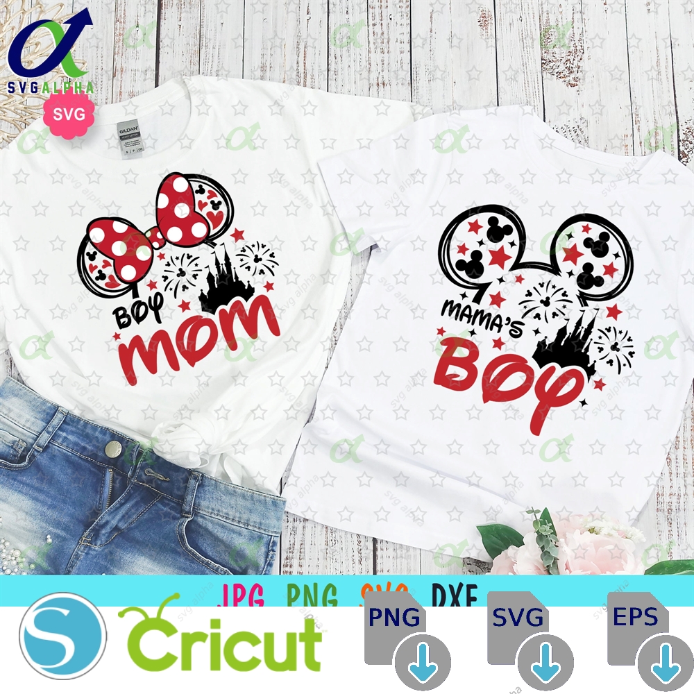 Mouse Boy Mom Mama S Svg For Cricut Birthday Ears And Son Family Trip