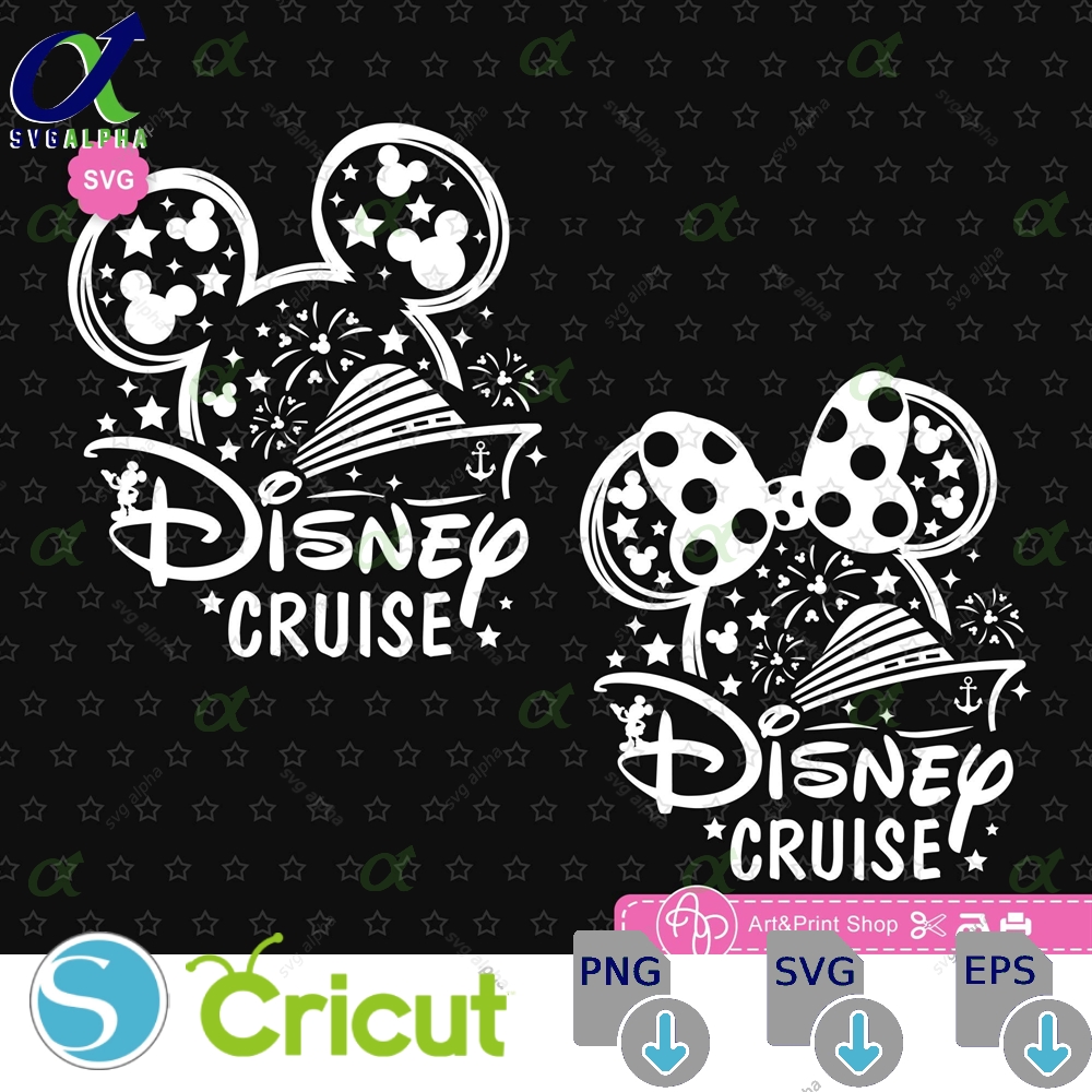 Mouse Cruise Bundle Svg For Cricut Birthday Boy Trip Boat Ears Family Girl