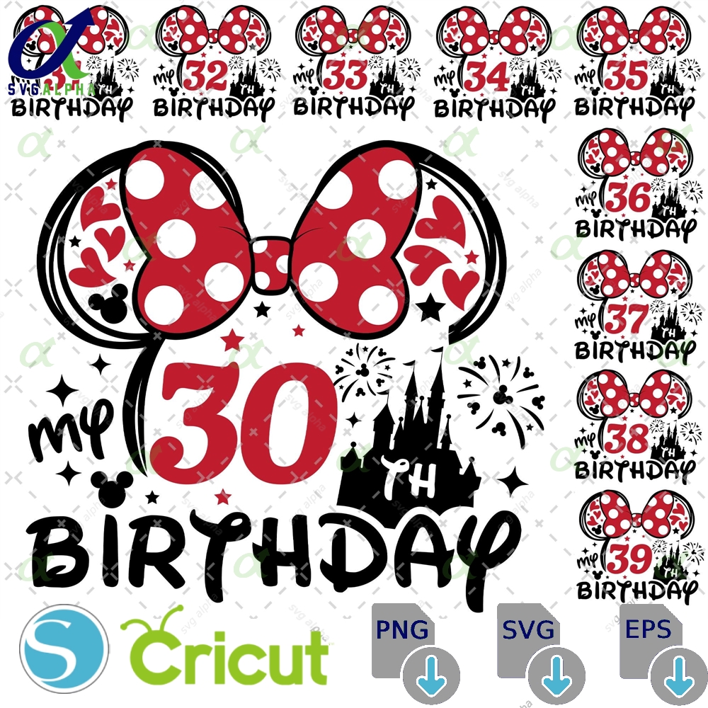 Mouse My 30th Birthday Png Family Matching Ears Mama Gifts Happy