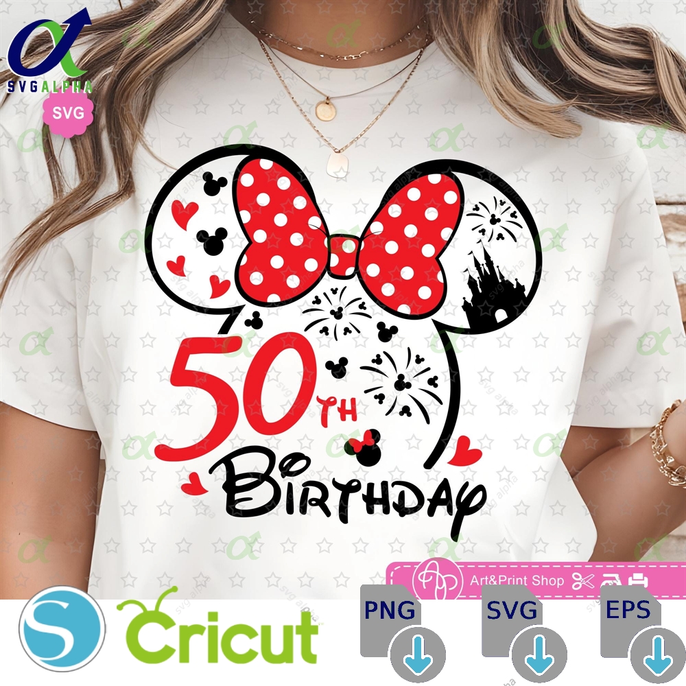 Mouse My 50th Birthday Svg Family Vacation Mama Digital Download