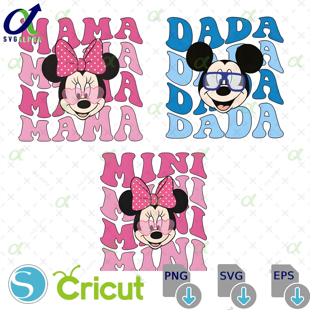 Mouse Png Cricut Mama Dada Clipart Cut File And Digital Download