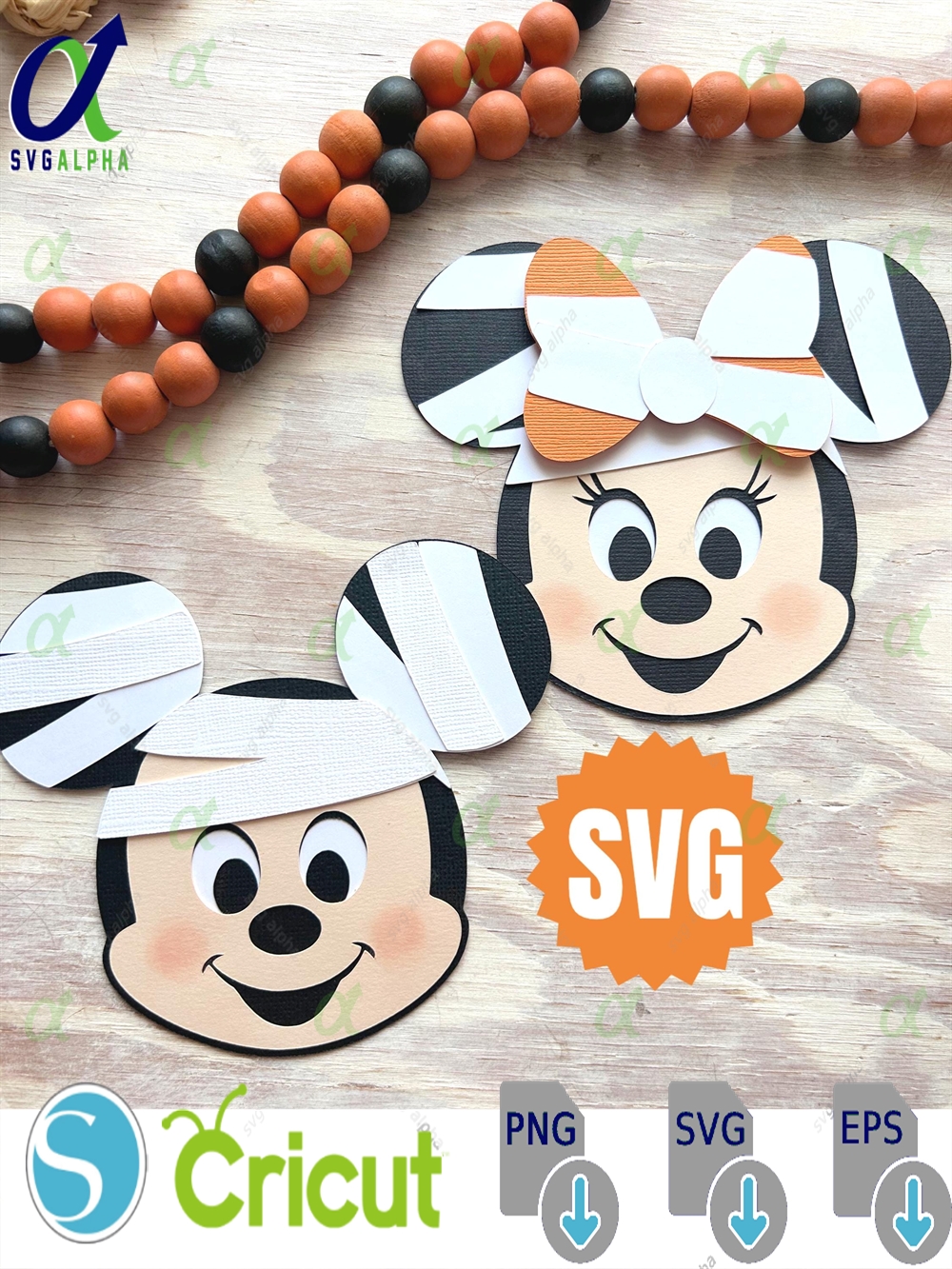 Mummy Mickey And Minnie Svg Digital Cut File For Cricut Or Silhouette Glowforge