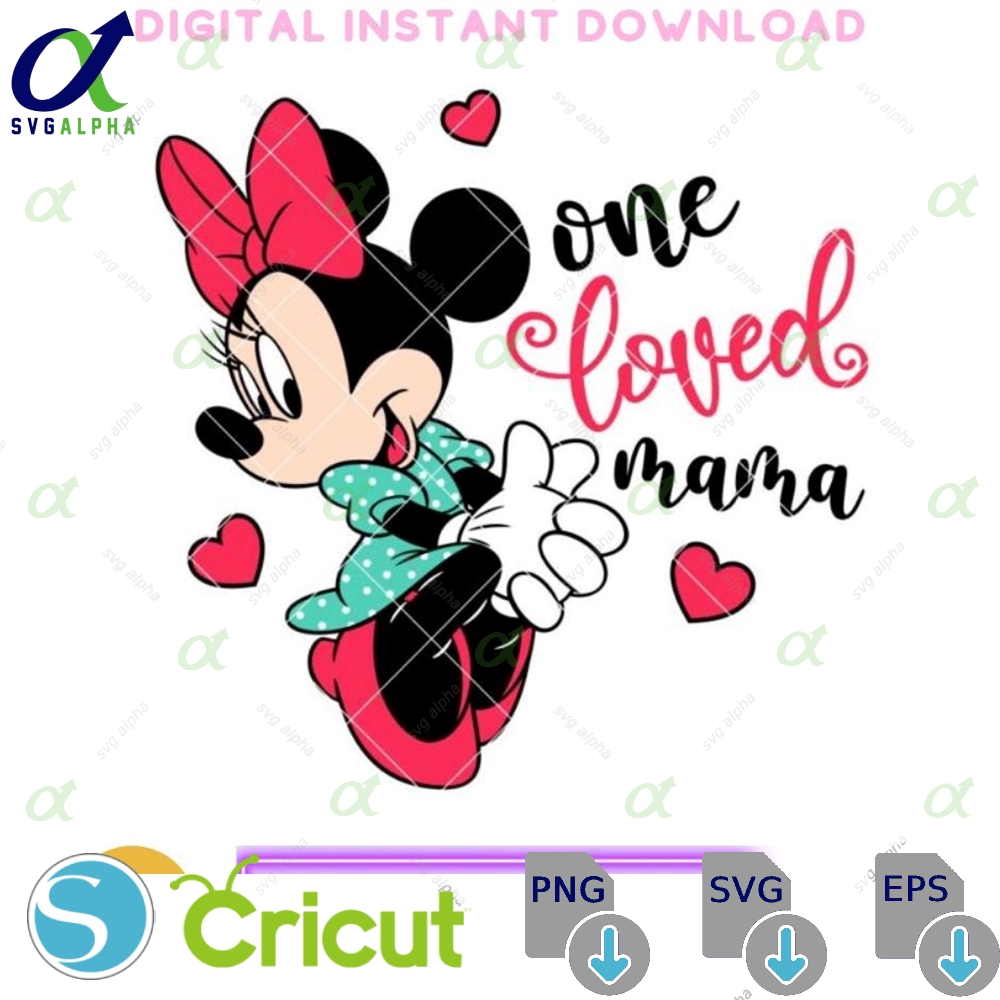 One Loved Mama Minnie Mouse Svg For Cricut Png