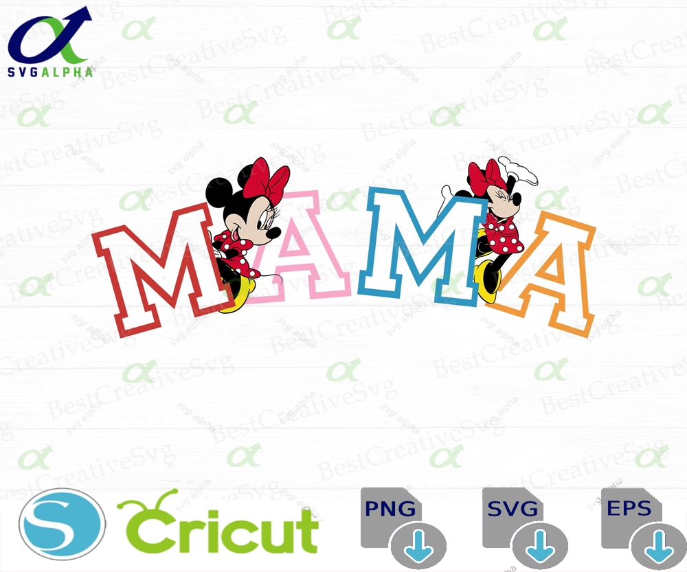 Retro Miss Mouse Mama Svg Family Vacation Design Png