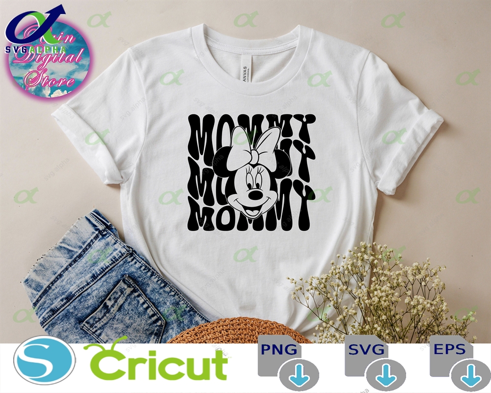 Retro Mommy Svg Png Cricut Mama Minniee Clipart Vinyl Cut File Silhouette Printable Design