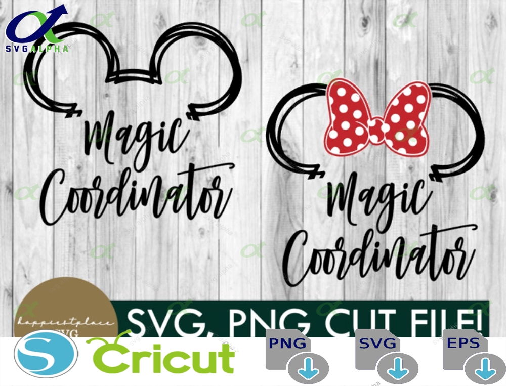 Svg Png Magic Coordinator Mickey Minnie Outline Digital Download Vacation Shirt Diy Cricut Family Group