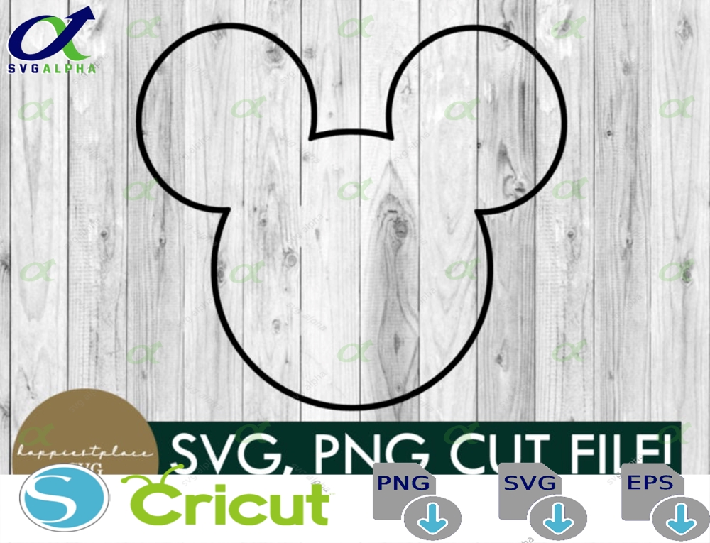 Svg Png Mickey Thin Outline Digital Download Vacation Shirt Diy Cricut Family Group Shirtsilhouette