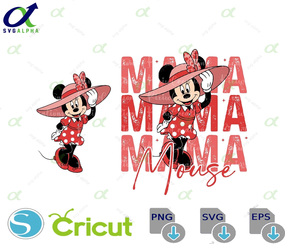 Two Sided Mama Mouse Shirt Png Svg For Sublimation Mother S Day Mom Family Matching Digital File