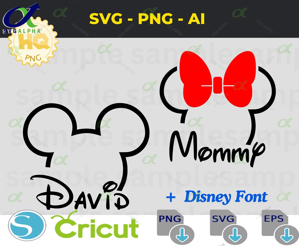 Customize Mickeyy Family Trip 2025 Svg Template Mom Dad Gift Cartoon Disneyy Font Mouse Alphabet Cut File Birthday