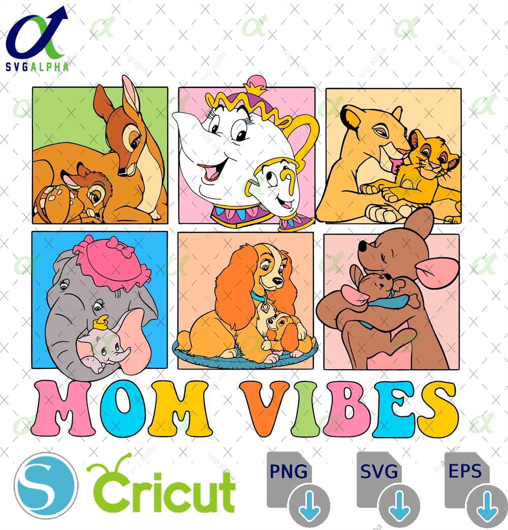 Retro Disney Mom Vibes Svg Mother S Day Family Trip Digital Download