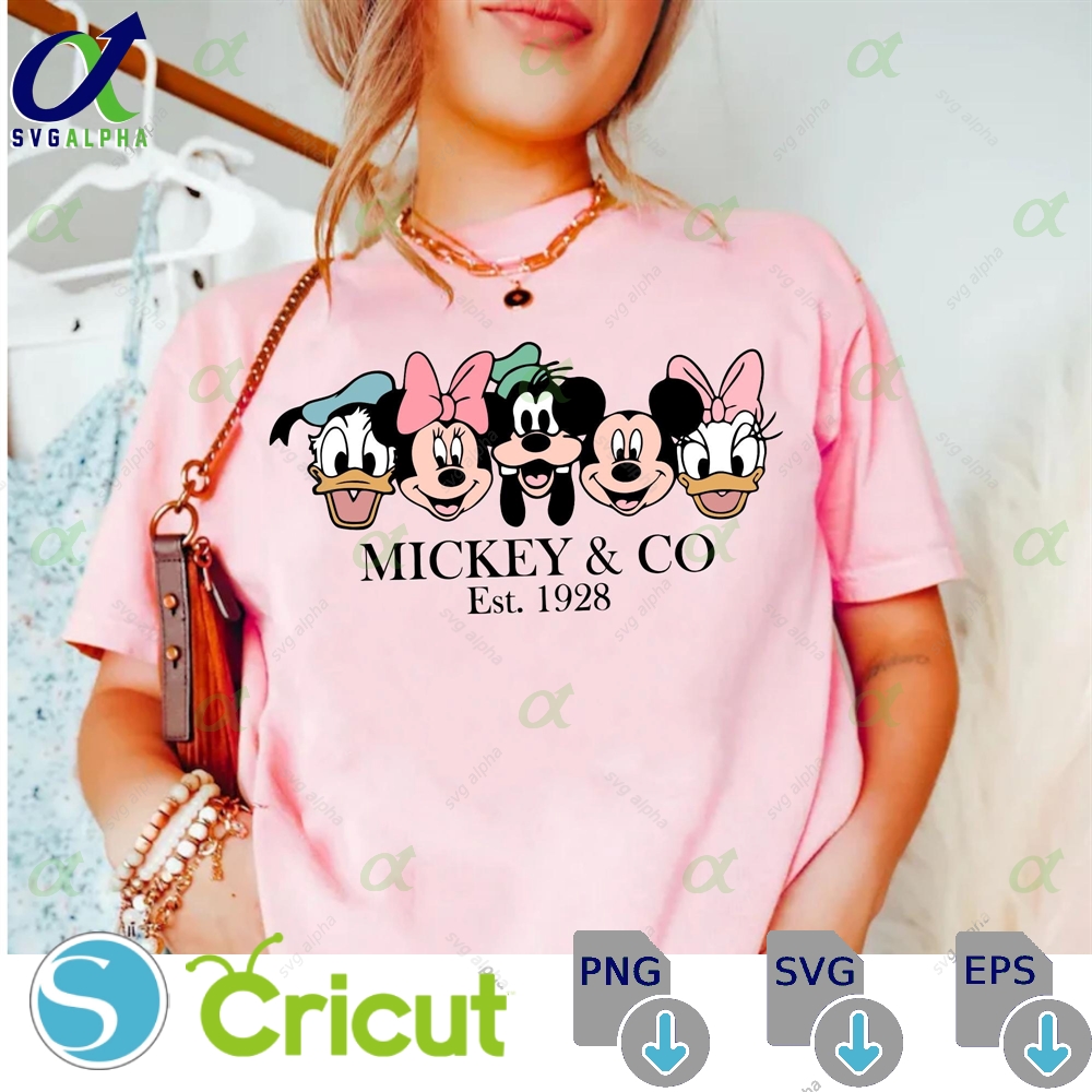 Retro Mickey And Co Png Friends Svg Company Family Vacation Vacay Mode Magic Kingdom Svgdxfeps