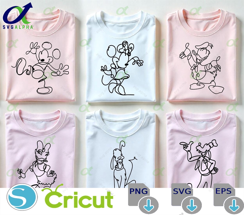 Retro Mickey And Friends Svg Png Cricut Cut Files