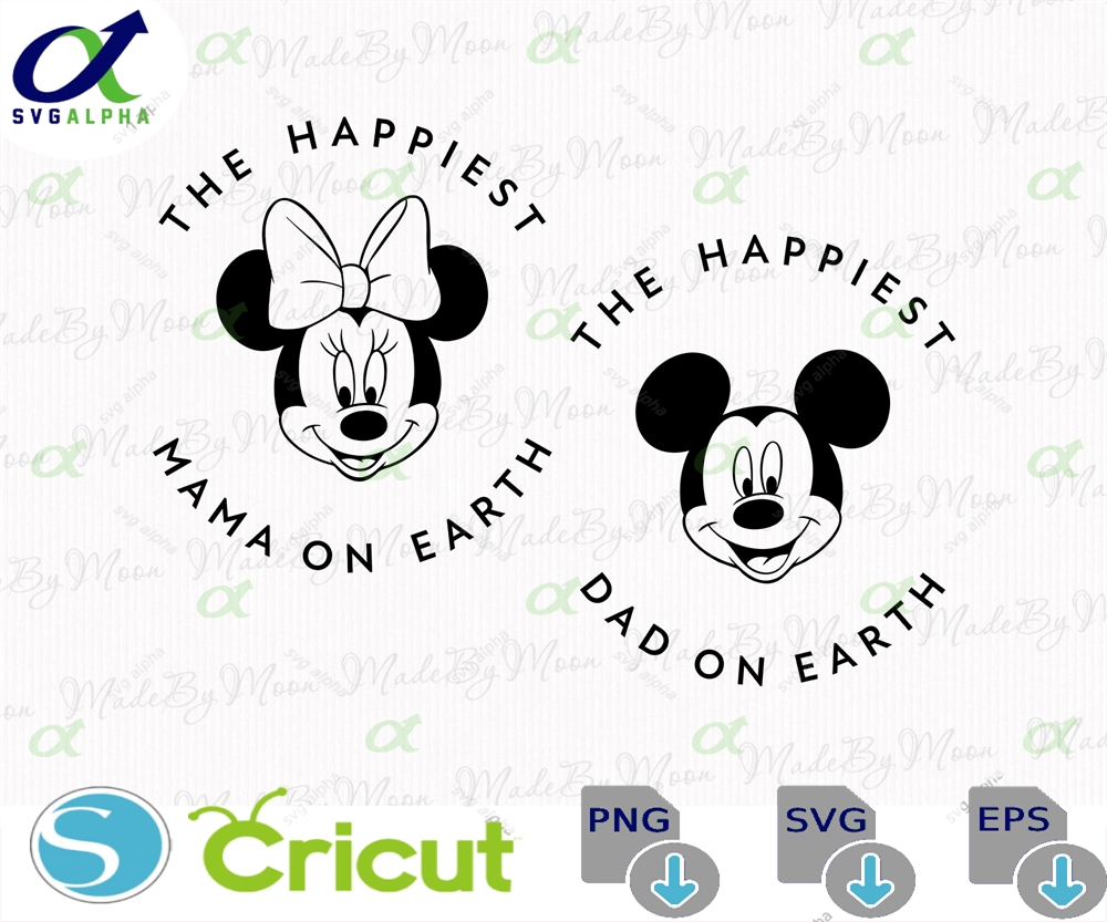 Happiest Mama Dad Mickey Svg Family Trip Design Instant Download