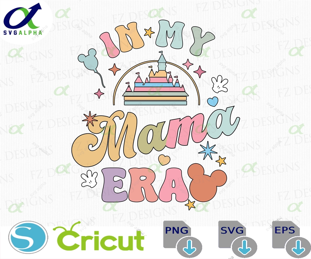 In My Mama Era Svg Retro Mouse Ears Family Vacation Design Instant Download