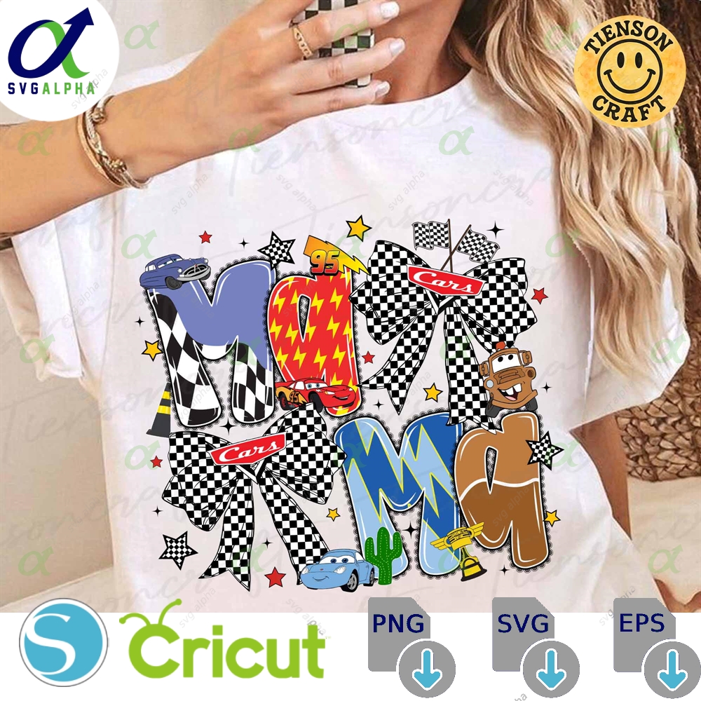 Mama Cartoon Car Movie Png Family Vacation Retro Shirt Mother S Day Cars Digital Design