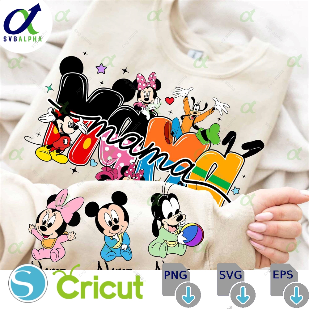 Mama Mouse Custom Png Family Vacation Retro Cartoon Bear Mom Mother S Day Gift For