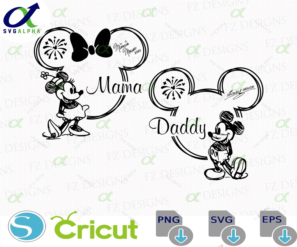 Mama Mouse Daddy Svg Family Trip Png Digital Download