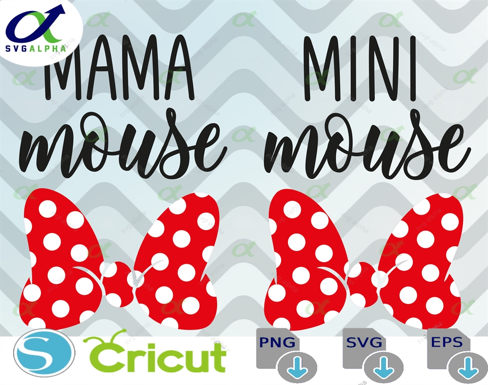 Mama Mouse Mini Svg Eps Cutting Files Duo Shirts Matching