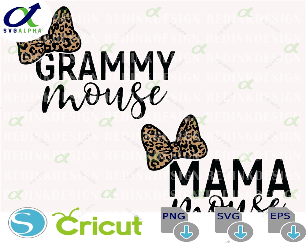 Mama Mouse Svg Leopard Bow Family Vacation Mother S Day Vacay Mode Grammy Shirt Digital Download Gift For Mom