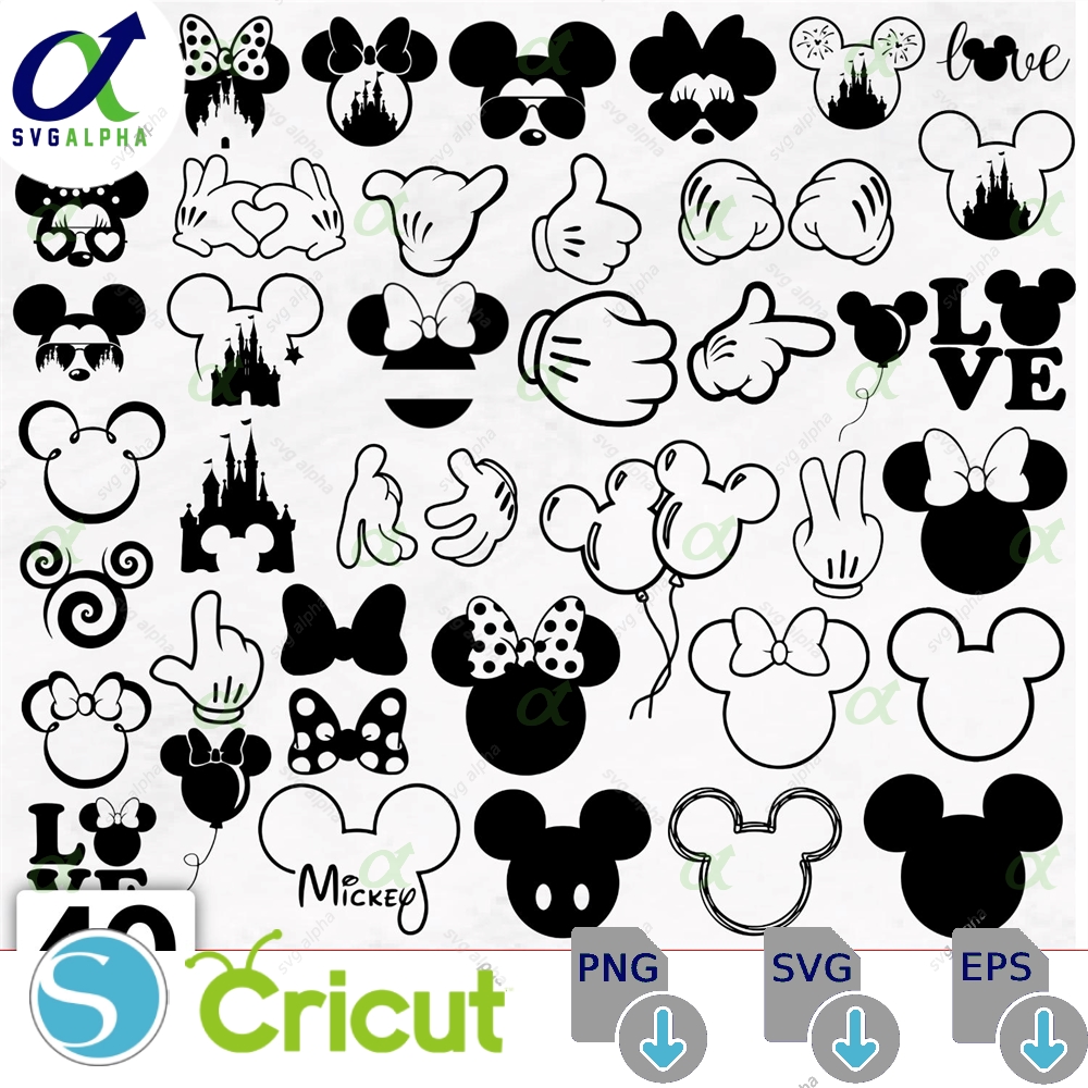 Mickey Mouse Svg Bundle Custom Name Birthday T-shirt Digital Download