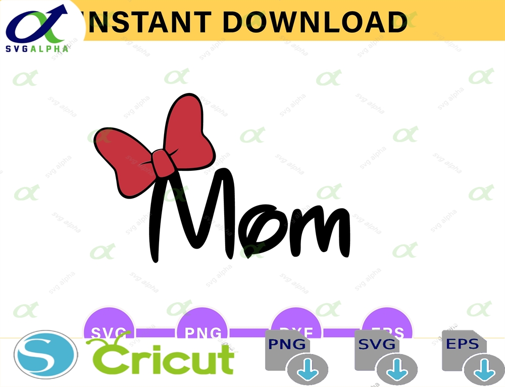 Mom Mouse Svg Family Vacation Shirt Head Design Digital Download
