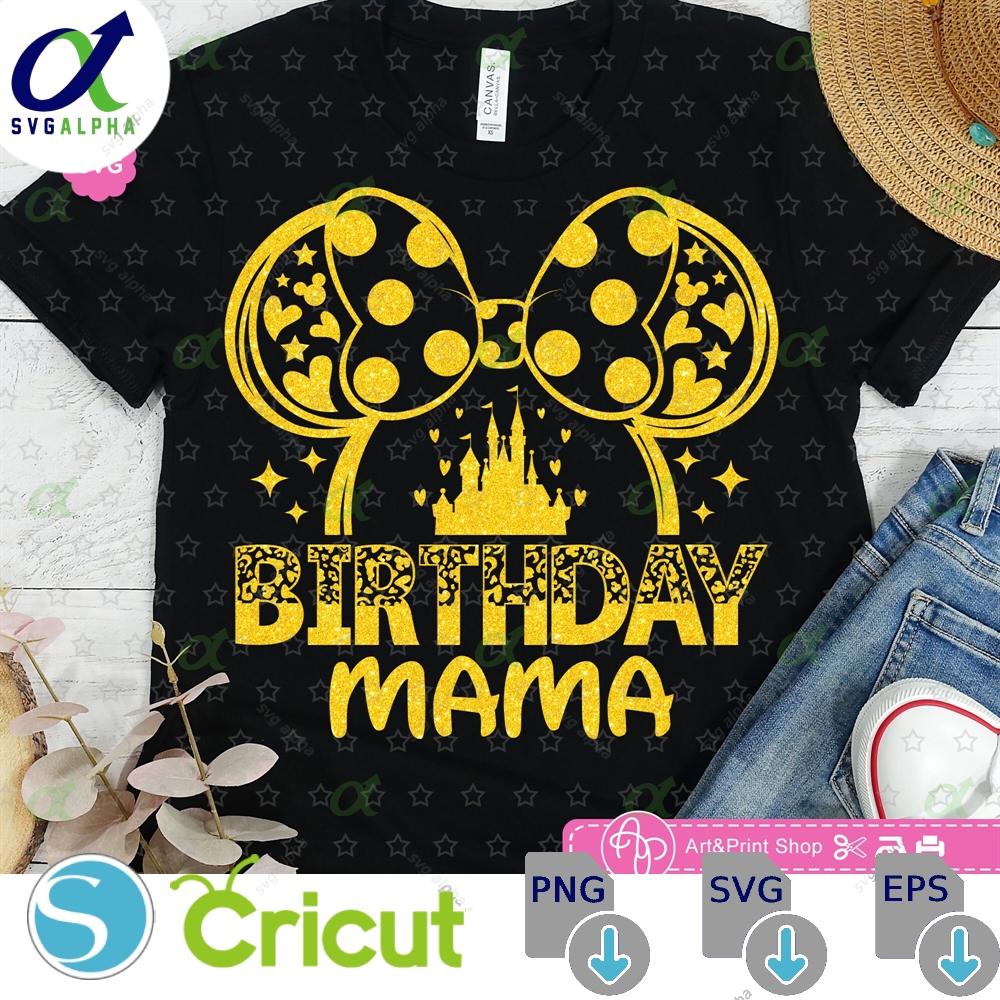 Mouse Birthday Mama Leopard Svg For Cricut Trip Family Vacation Ears
