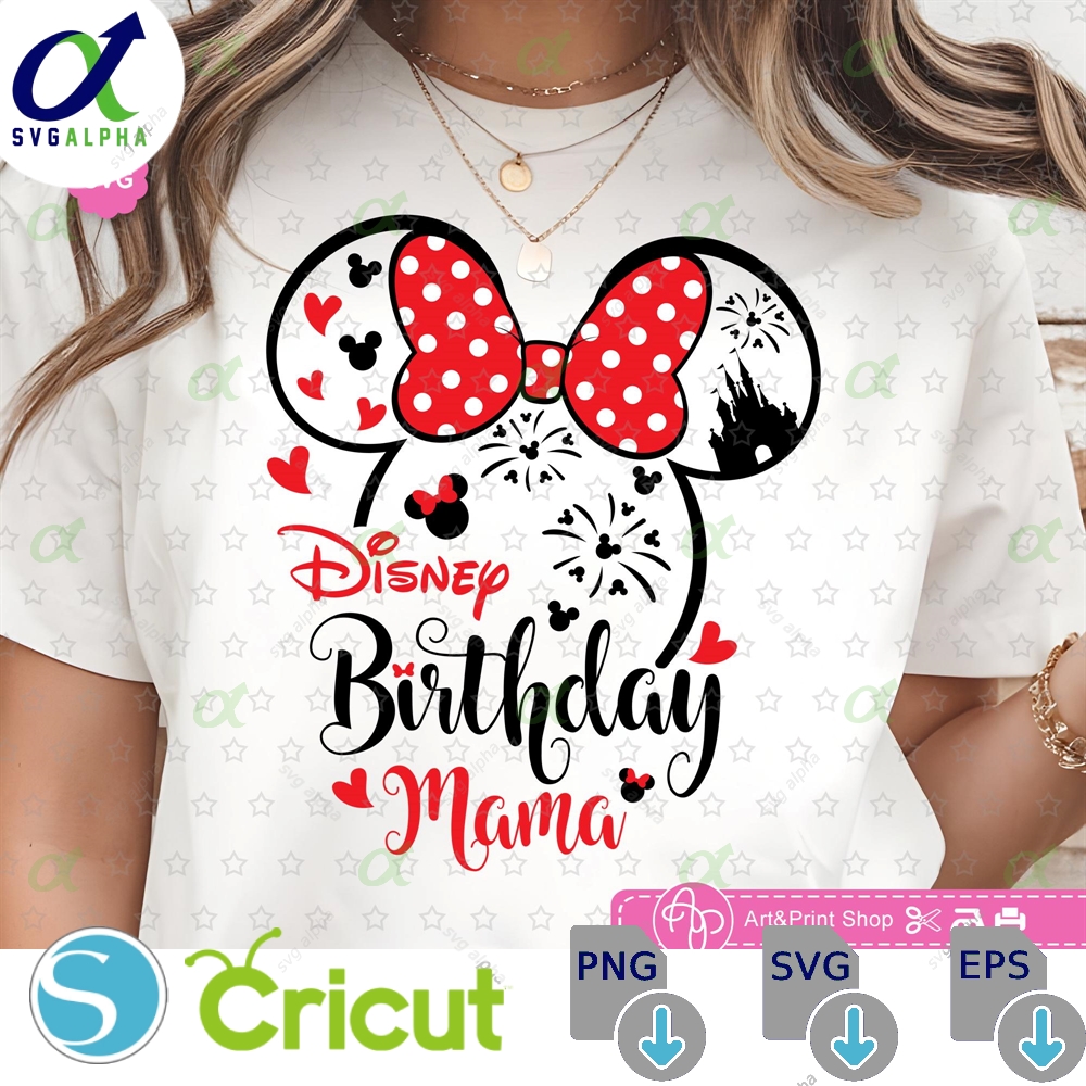Mouse Birthday Mama Svg Family Vacation Trip Digital Download