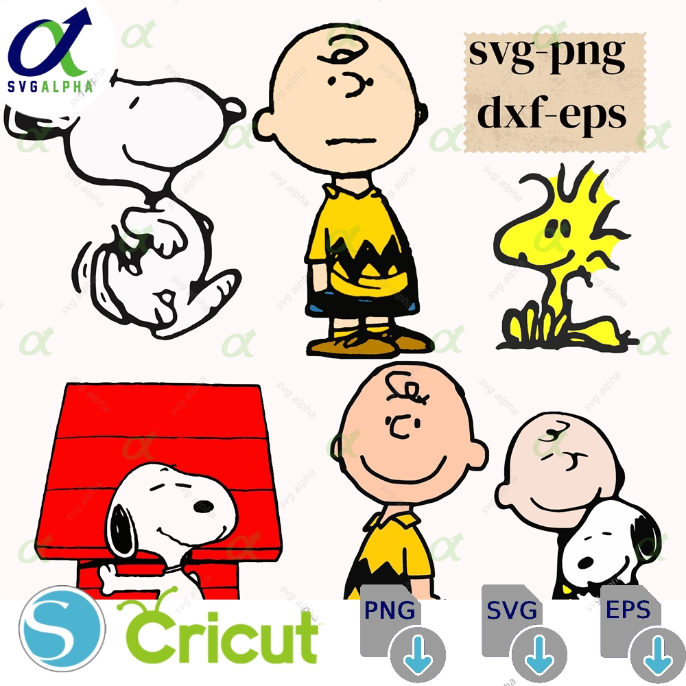Cartoon Boy Dog Hug Clipart Retro Cute Friends Digital Download Charlie Brown Inspired Snoopy Style Svg Png