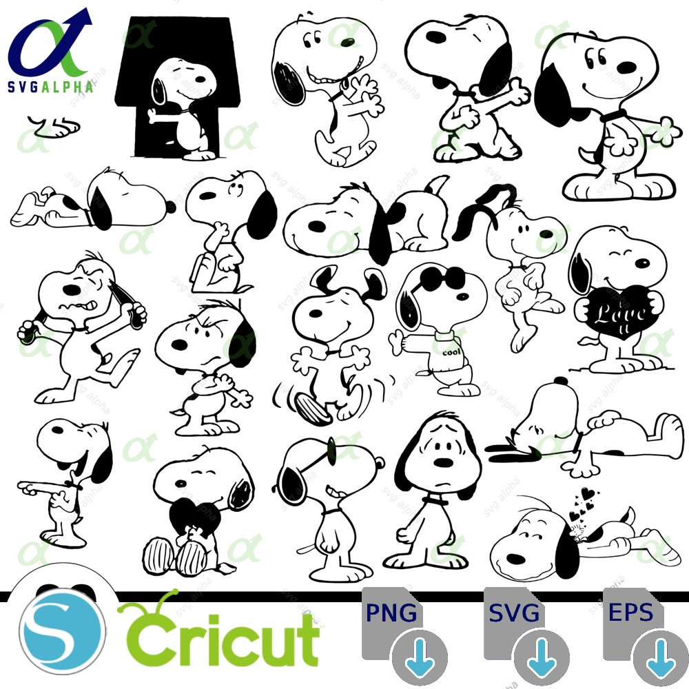 Cartoon Dog Svg Bundle Layered Cut Files Digital Download