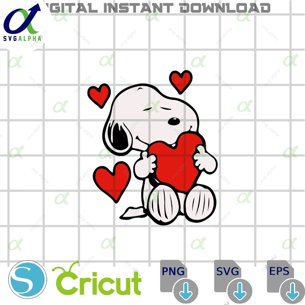 Cute Dog With Heart Svg Love Valentine S Snop Silhouette Vector Cut File