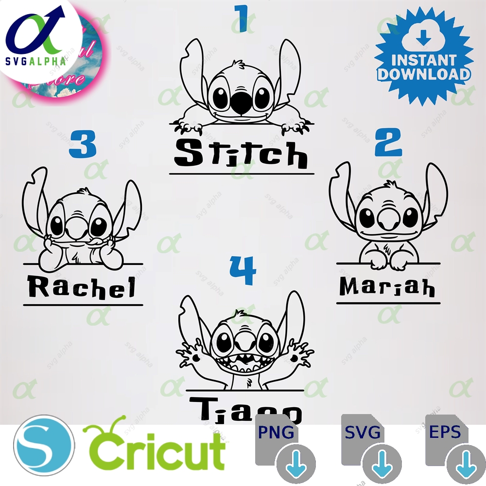 Custom Stitch Name Svg Layered For Cricut Shirt Png Personalized Eps Ai File