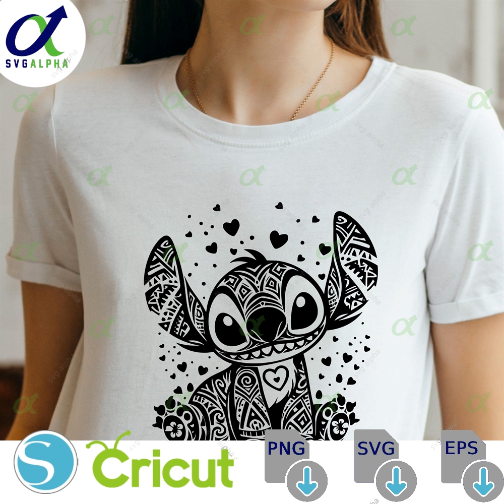 Floral Stitch Mandala Svg Enchanted Silhouette Cut Files T-shirt Png Printable Clipart Sublimation Design