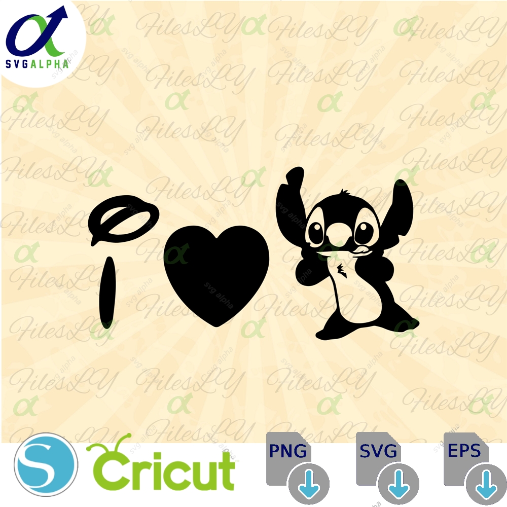 I Love Stitch Svg Lilo And Vinyl Cut File Pdf Jpg Png Ai Printable Design