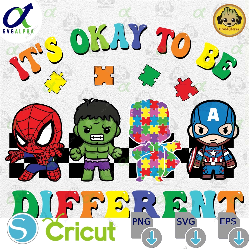 Its Okay To Be Different Png Character Autism Awareness Ribbon Puzzle Movie
