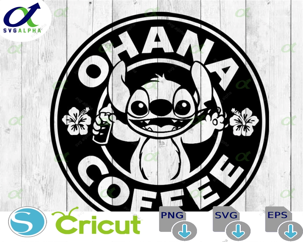 Lilo And Stitch Svg Ohana Coffee Means Family Hawaiian Leaf Cut File Png Eps