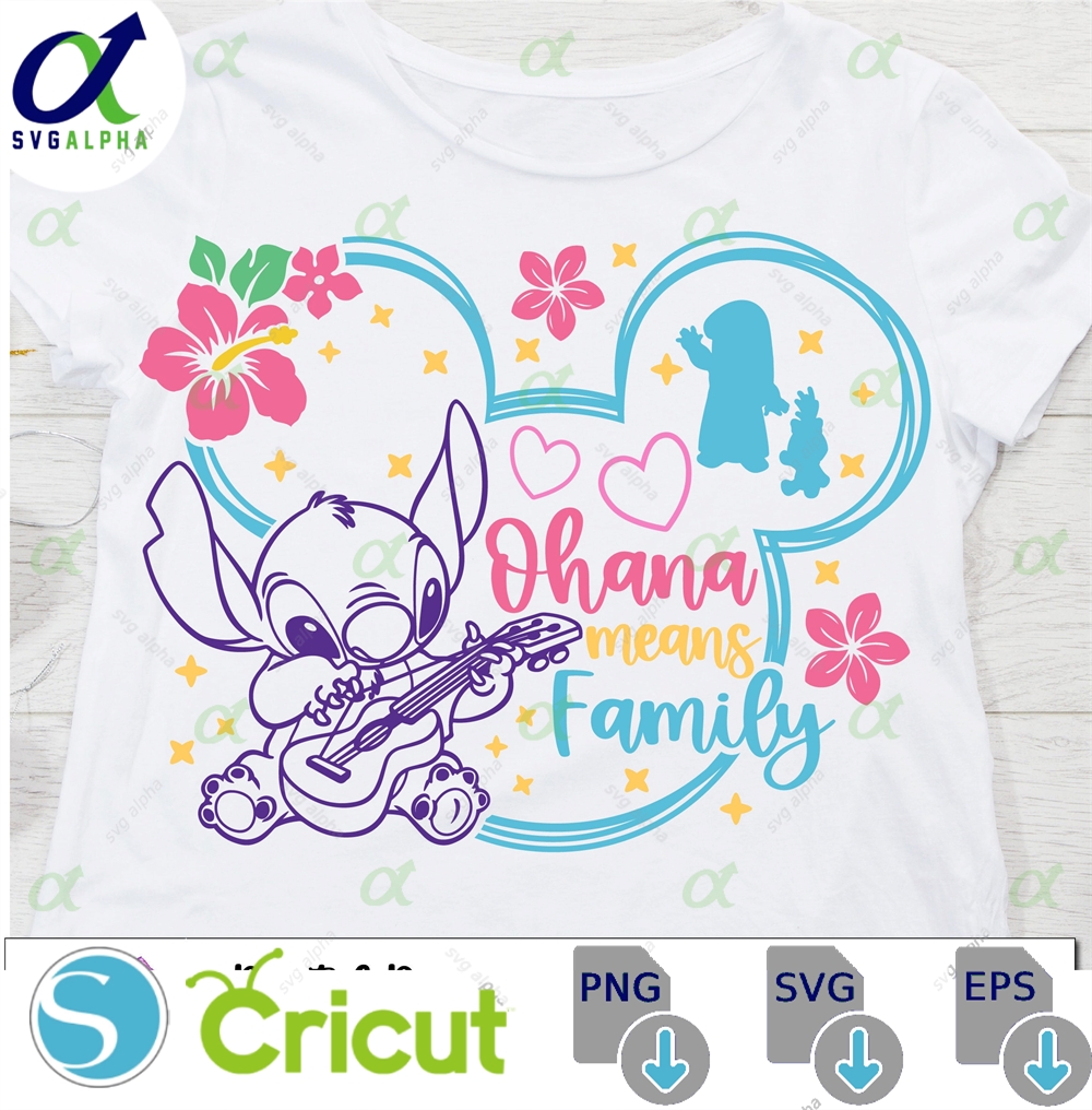 Ohana Means Family Svg Stitch Main Street Mouse Ears Cricut Cut File Magical Castle Dxf Png