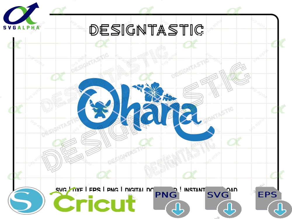 Ohana Means Family Svg Stitch Silhouette Hawaiian Quote Cursive Png Flower Files For Cricut