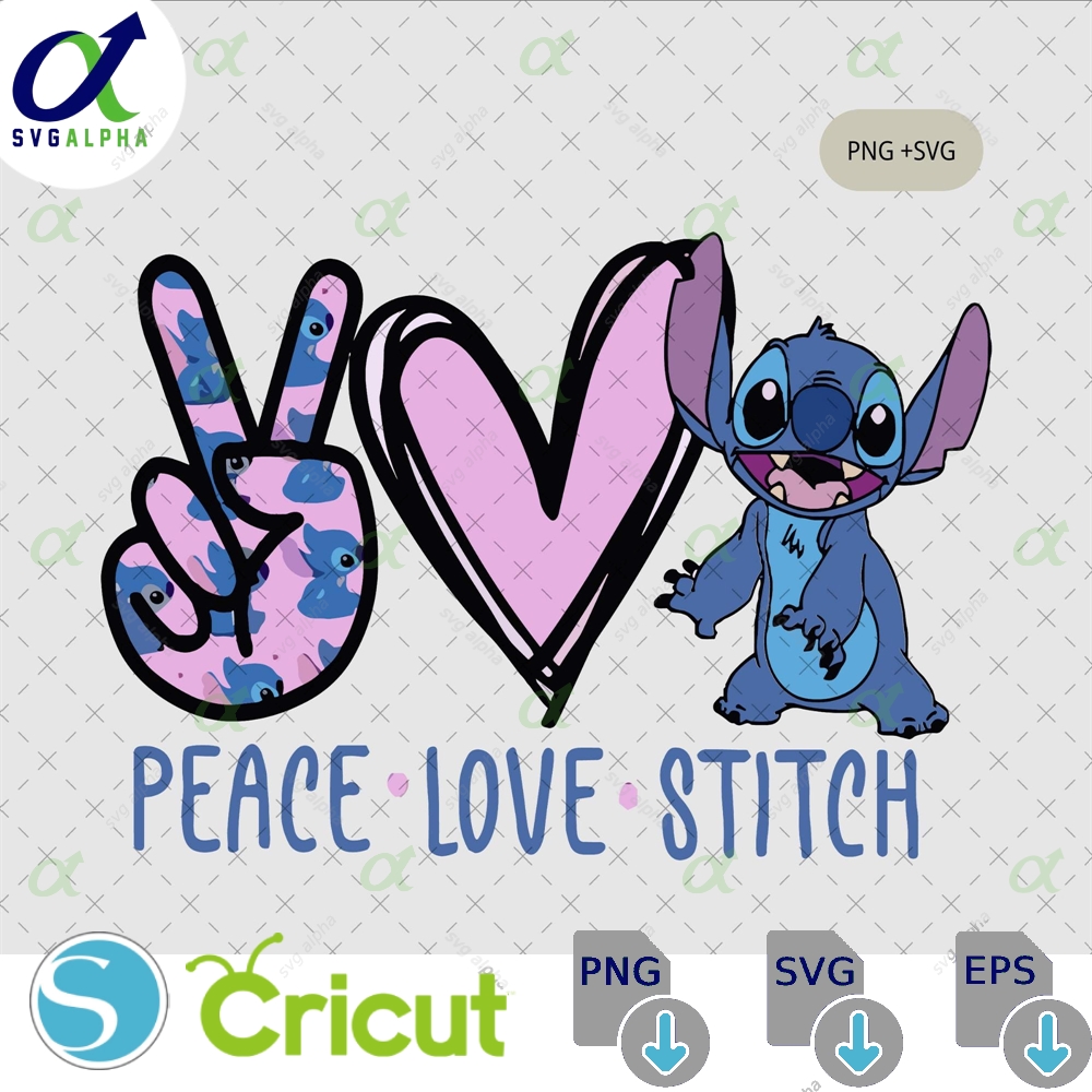 Peace Love Stitch Svg Png Family Vacation Digital Files