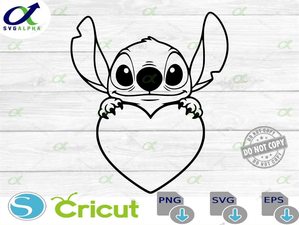 Stitch Digital Svg Clipart Eps Cute Cut Files For Cricut Blue Alien Png Dxf Instant Download